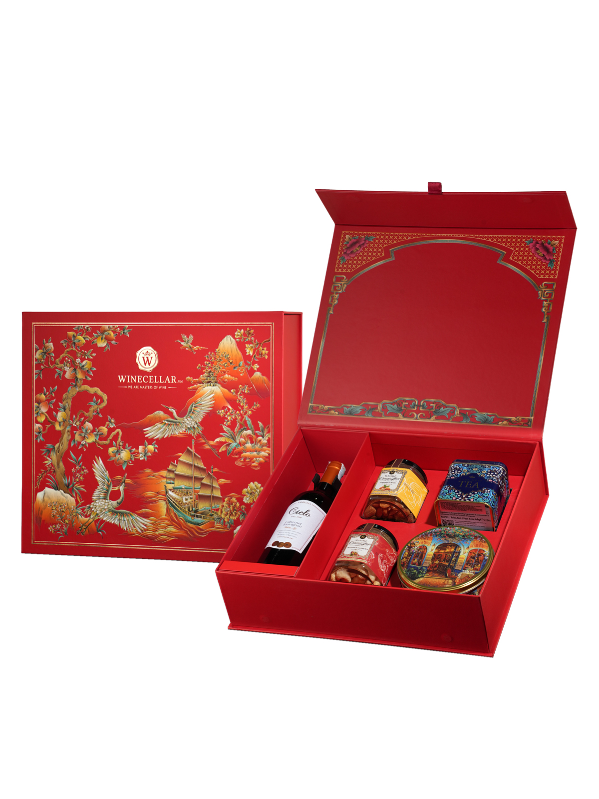 Hộp Quà Tặng Phát Lộc Cielo Cabernet Sauvignon 1 hop qua tang phat loc cielo cabernet sauvignon